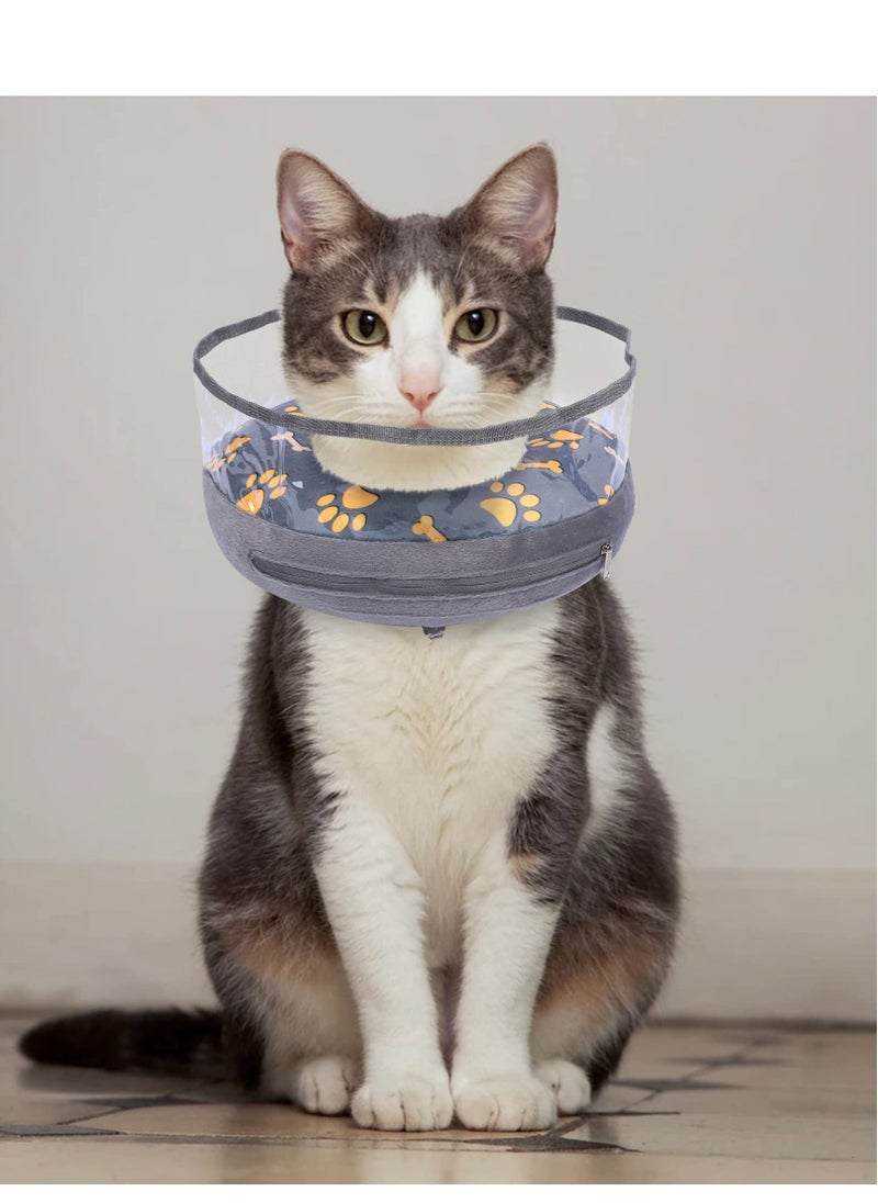 Excefore - Inflatable Dog Collar, Cute Cat Inflatable Collar After Surgery, with Enhanced Anti-Licking, for Unrestricted in Daily Life, Comfortable Dog Recovery Collar (M) - Image 1