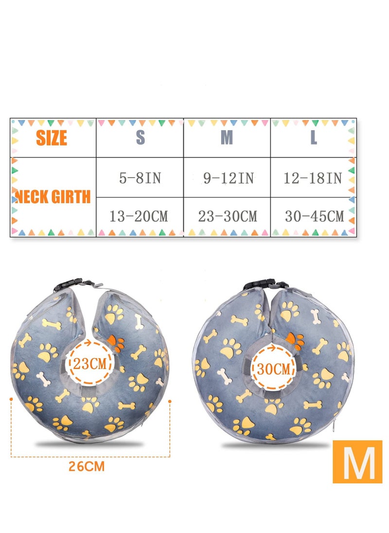 Excefore - Inflatable Dog Collar, Cute Cat Inflatable Collar After Surgery, with Enhanced Anti-Licking, for Unrestricted in Daily Life, Comfortable Dog Recovery Collar (M) - Image 1