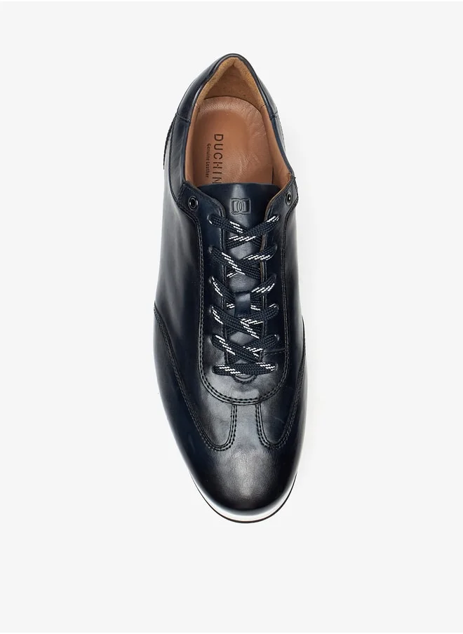 DUCHINI Men's Solid Shoes with Lace-Up Closure