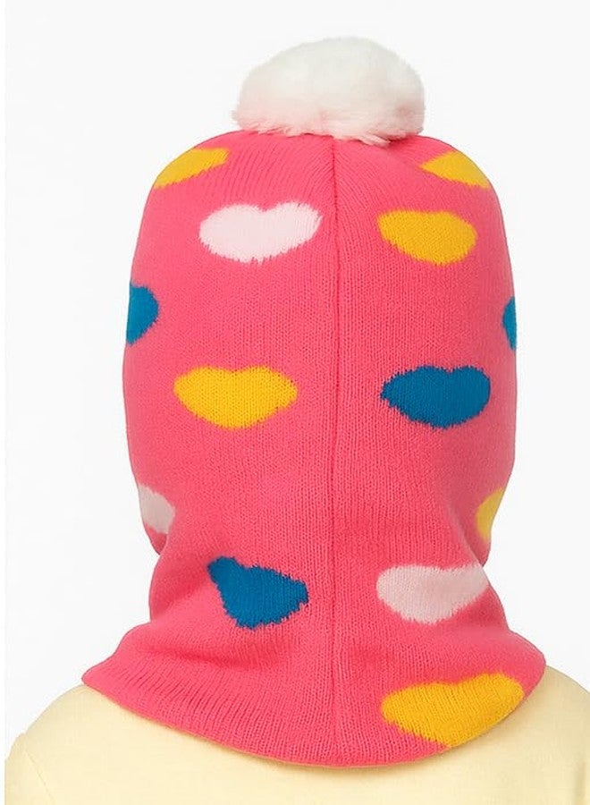 MIKONIKO Baby Soft Woolen Monkey Cap for Babies | Warm & Stretchable Winter Cap | Unisex Multicolor Beanie Hat Pink (1-2 Years) - Image 2