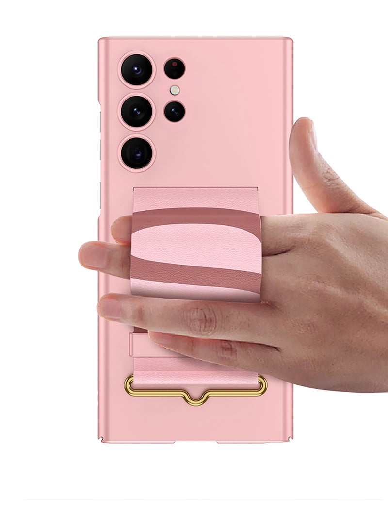 GOLDEN MASK - GOLDEN MASK Compatible with Samsung Galaxy S24 Ultra Case Strap Case (Sweet Pink) - Image 1