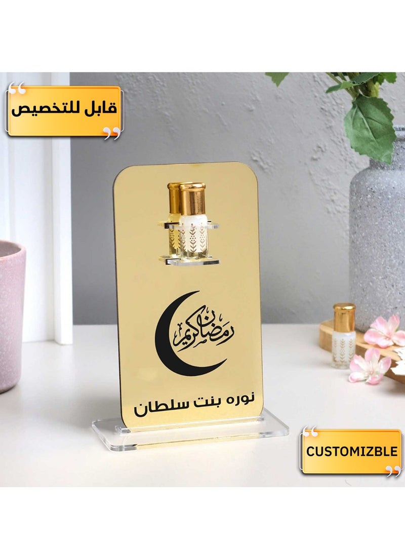 حكاية شمعة توزيعة المسك الفاخر ، توزيعة باسم قابل للتخصيص "باسمك او اسم من تحب "بتصميم مميز وبلون ذهبي - Image 2