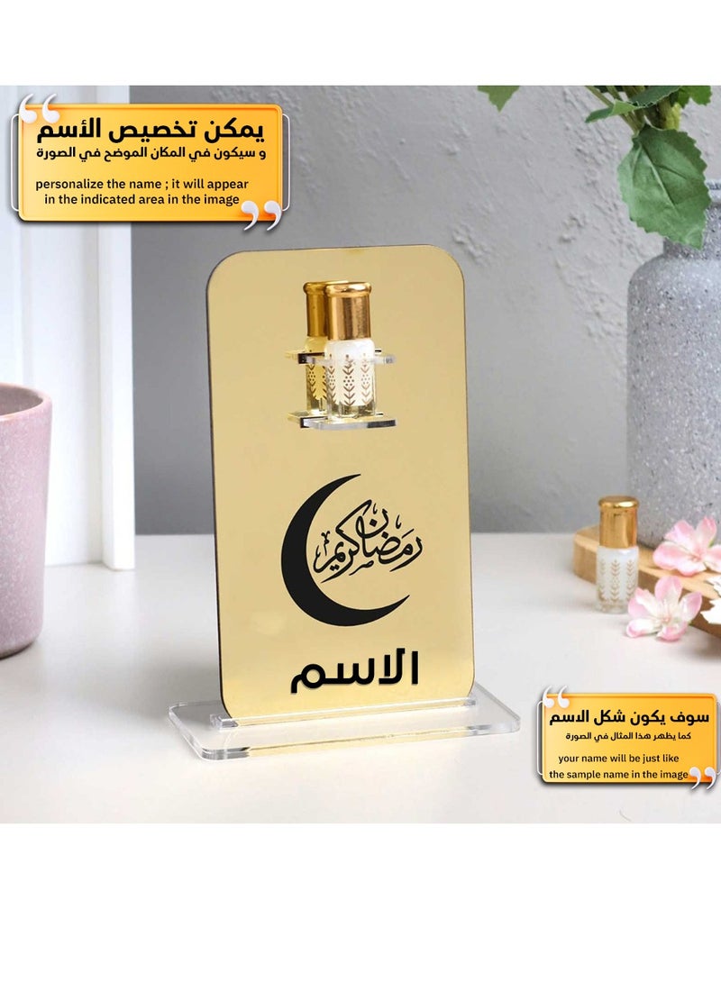 حكاية شمعة توزيعة المسك الفاخر ، توزيعة باسم قابل للتخصيص "باسمك او اسم من تحب "بتصميم مميز وبلون ذهبي - Image 3