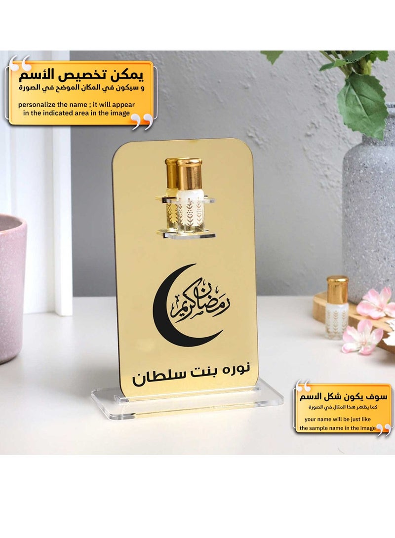 حكاية شمعة توزيعة المسك الفاخر ، توزيعة باسم قابل للتخصيص "باسمك او اسم من تحب "بتصميم مميز وبلون ذهبي - Image 4