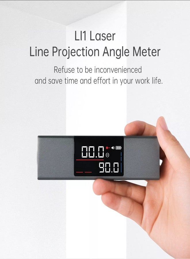 amiciSense Laser Angle Meter, Type-C Rechargeable Digital Protractor with 2 Axis Level, 2 HD Display and Retractable Aluminum Tripod Stand - Image 3