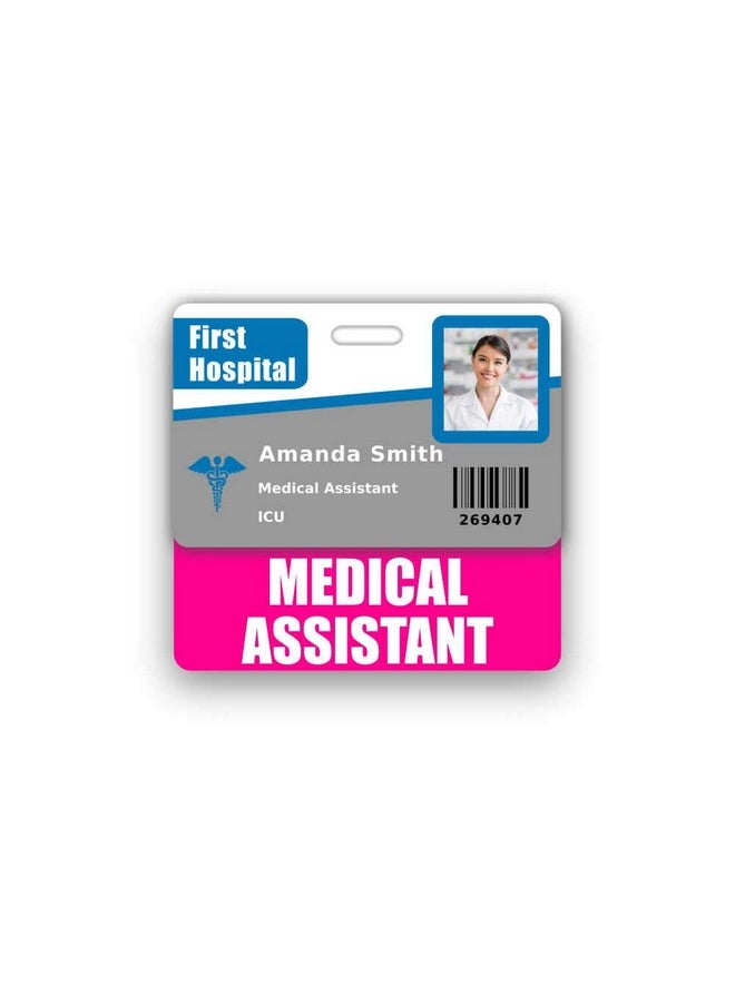 Scrubs and Stuff LLC Medical Assistant Badge Buddy Horizontal W/Height & Weight Conversion Charts (Standard Pink)  - Image 3