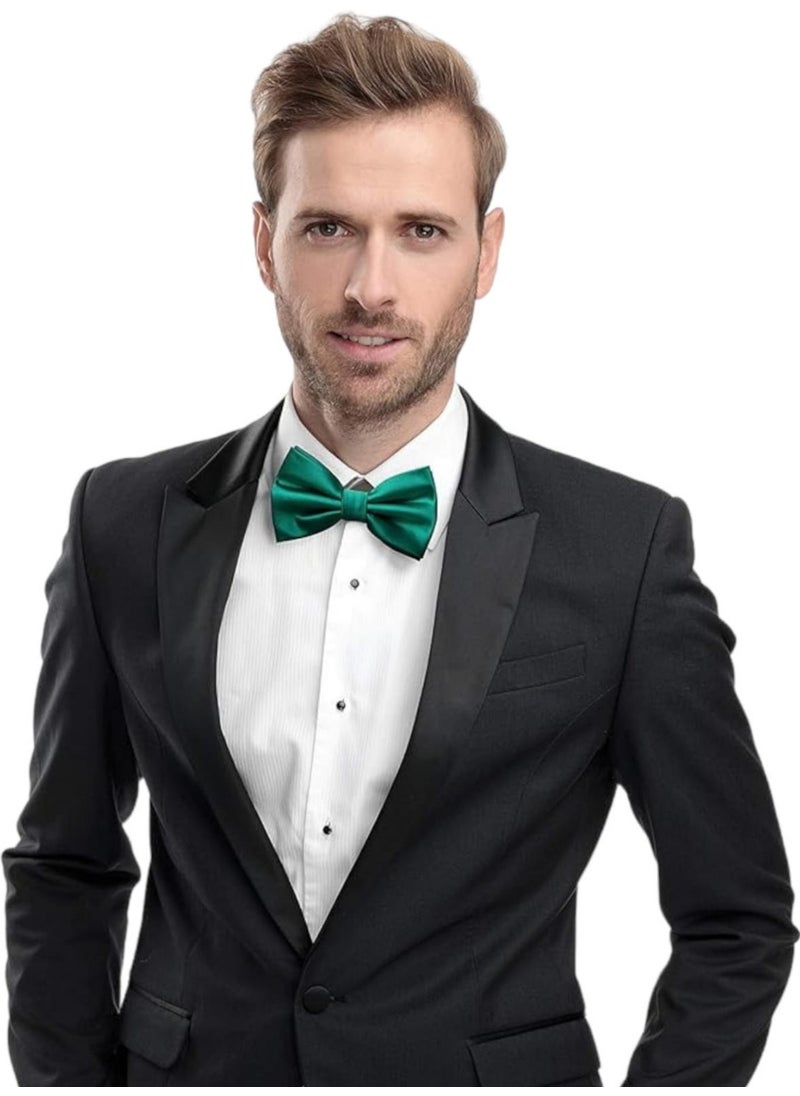 Trenderrs Men's Solid Color Satin Bow Tie  - Image 1