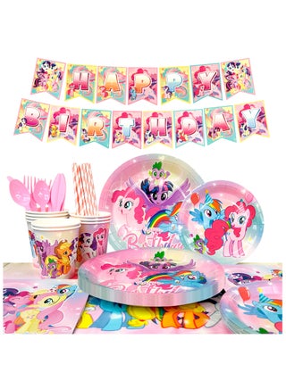 144 Pcs My Little Pony Birthday Party Decorations for 16 Guests, My Little Pony Disposable Tableware Set - pzsku/Z4B5EFBCD91F3B8F8875DZ/45/1746229042/4ac442e7-a99f-44c8-923d-020b9170084e