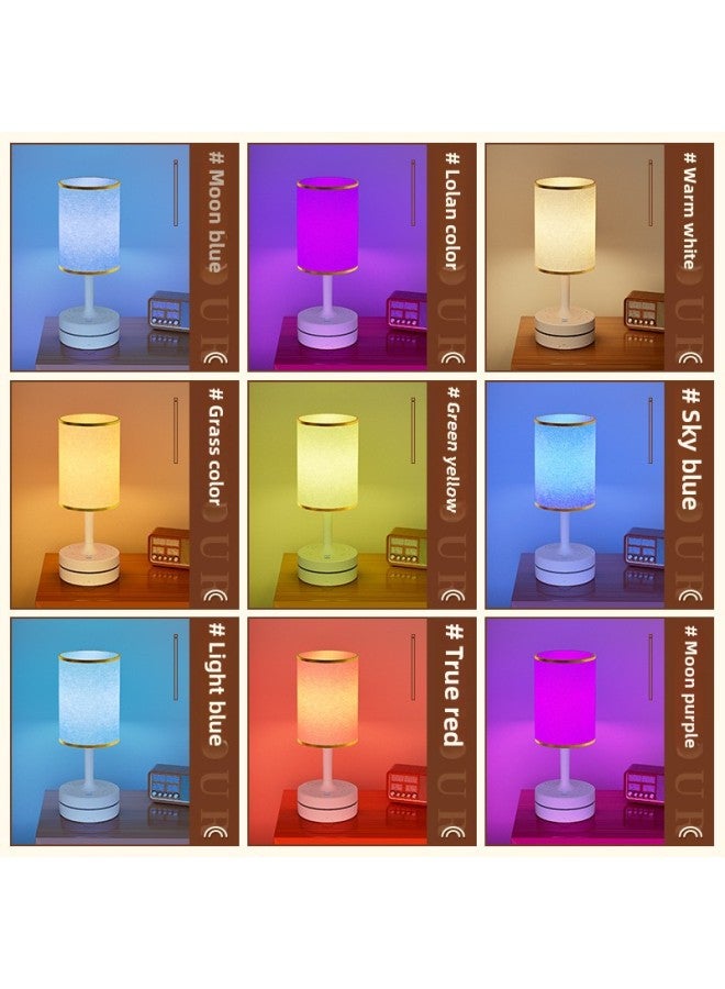 Intelligent Voice Control Bedside Lamp Atmosphere Lamp Multifunctional Desk Lamp Socket Plug Panel With Line Creative Night Light Colorful-Specifications:C10 Three Colors With Usb 1.8m
