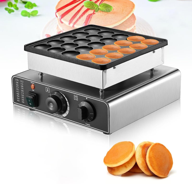 BLEND ART Blend Art Mini Pancake Maker Machine Electric Commercial Pancake Maker Nonstick Adjustable Heat 25 Mini Pancakes at Once Perfect for Breakfast Desserts Home Restaurant Use 950W Power  - Image 1