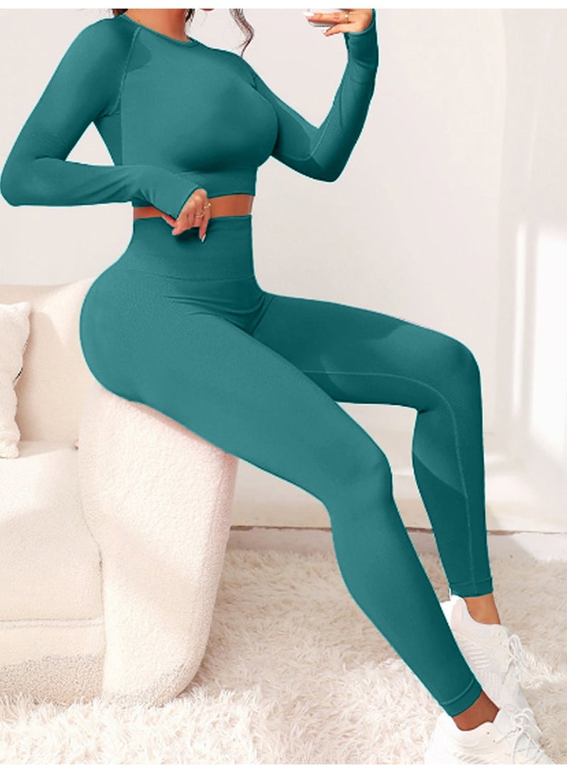 general Sportswear Women Seamless Yoga Clothes Fitness Suit Gym Clothing Workout Set - Image 3