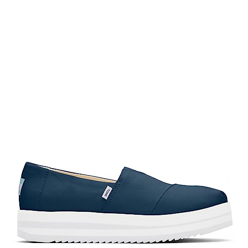 TOMS Women's Alpargata Midform Canvas Espadrille Loafer Flat, Majolica Blue, 9 - Image 2