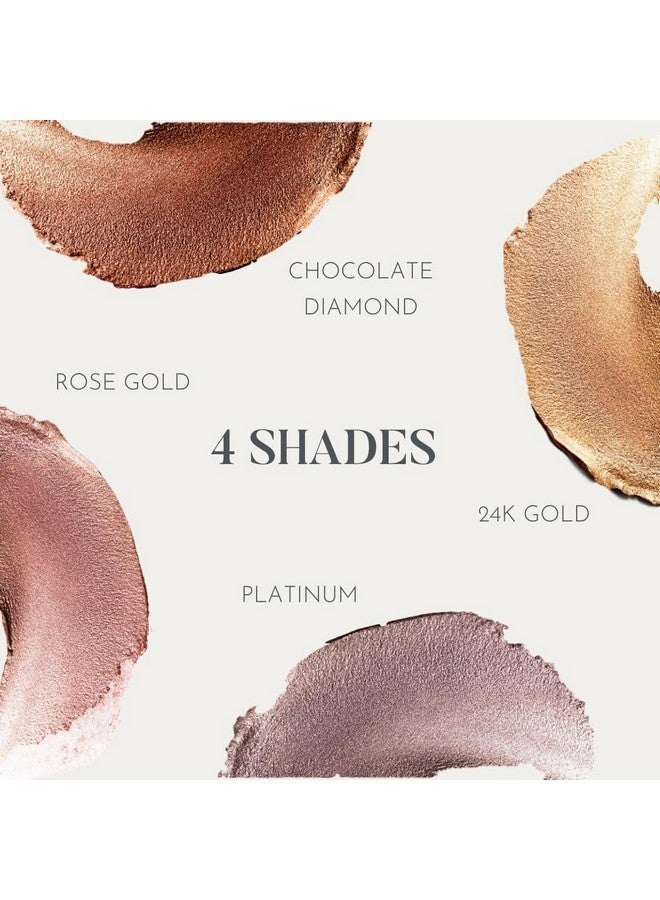 دوم بيوتي ظلال عيون كريمية تدوم 24 ساعة من دوم بيوتي آي جويلز، نباتية وخالية من القسوة، مكياج عيون بلمسة نهائية مشرقة لجميع ألوان البشرة، سهلة الدمج ومقاومة للتلطخ، بلاتينيوم، 0.15 أونصة سائلة - Image 4