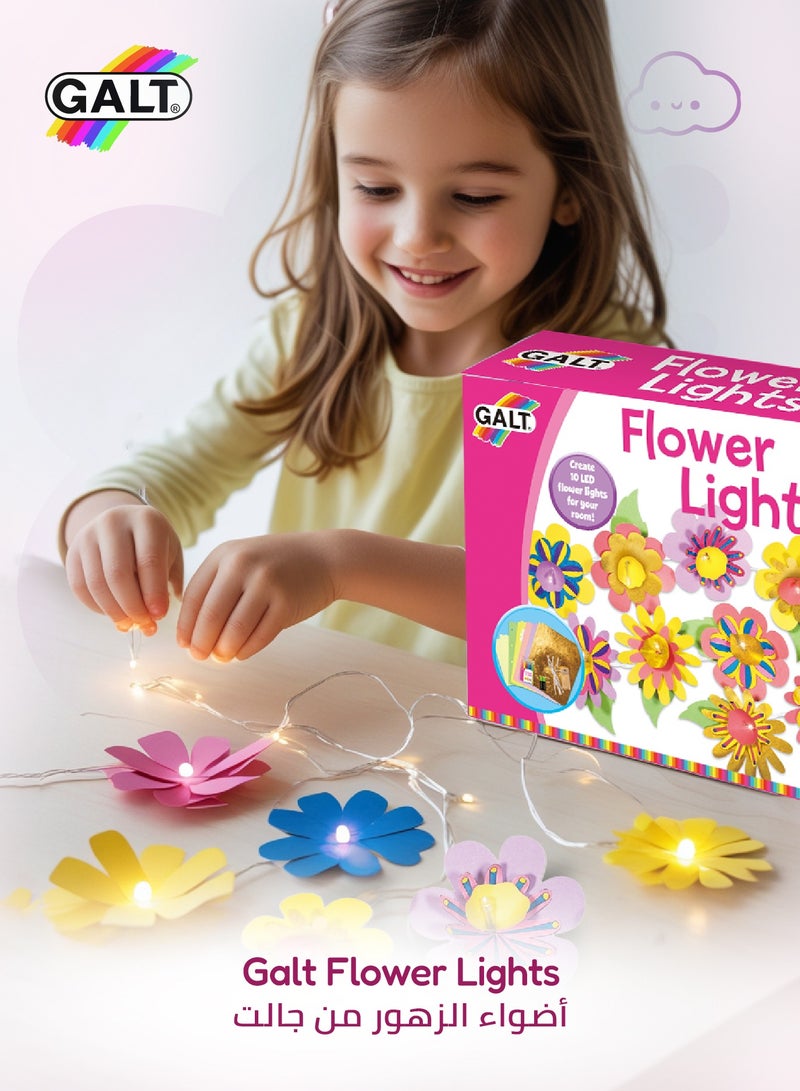 Galt Toys DIY Flower Lights Craft Kit for Kids | Create 10 LED Floral Lights | Art & Activity Pack with Mini Pens | Room Décor Project | 27.99 x 5 x 19.98 cm | Ages 7+ - Image 2