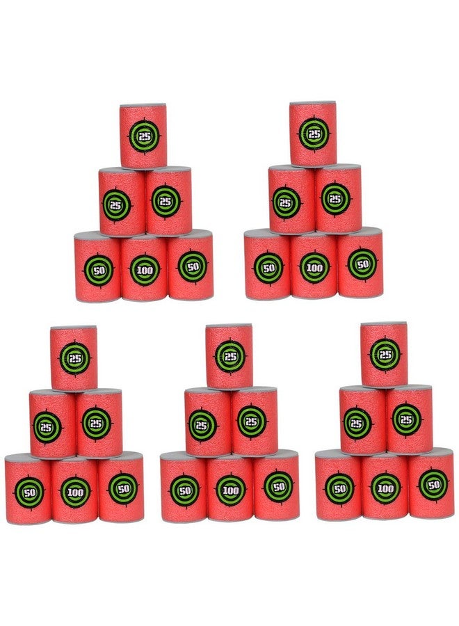 POKONBOY 30Pcs Soft Bullet Target Eva Bullet Dart Target Compatible With Nerf Blasters Guns(2.36×1.57 Inch) (30 Pack) - Image 1