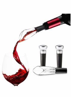 SYOSI Wine Pourer, Pour Spout and Wine Stopper Vacuum Wine Aerator Pourer Wine Pourer Stopper Set for Home Party Family, Wine Accessory, Gift for Wine Lovers  - Image 1