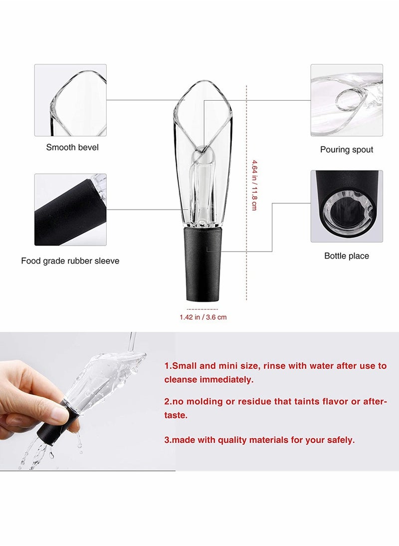 SYOSI Wine Pourer, Pour Spout and Wine Stopper Vacuum Wine Aerator Pourer Wine Pourer Stopper Set for Home Party Family, Wine Accessory, Gift for Wine Lovers  - Image 4