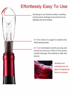 SYOSI Wine Pourer, Pour Spout and Wine Stopper Vacuum Wine Aerator Pourer Wine Pourer Stopper Set for Home Party Family, Wine Accessory, Gift for Wine Lovers  - Image 3
