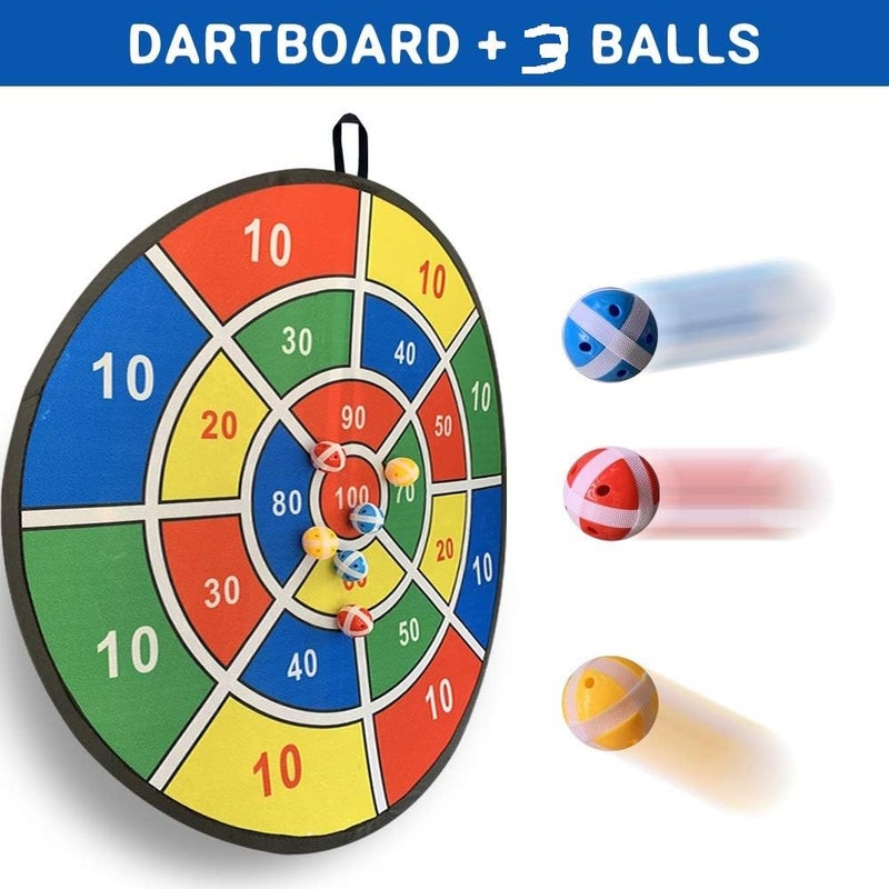 SKYFUN (LABEL) Double Sided Professional Dart Boards for Adults and Kids, Man Cave Stuff Outdoor Game with 3 Sticky Balls, Indoor Leisure Sport in Office, Family - Image 3