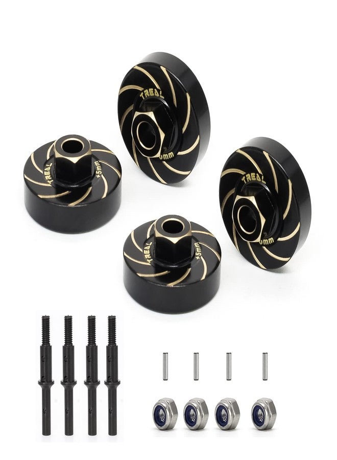 TREAL Brass Extended Wheel Hubs Wheel Spacers Weights +5mm (4p) for FMS FCX24 - Image 1
