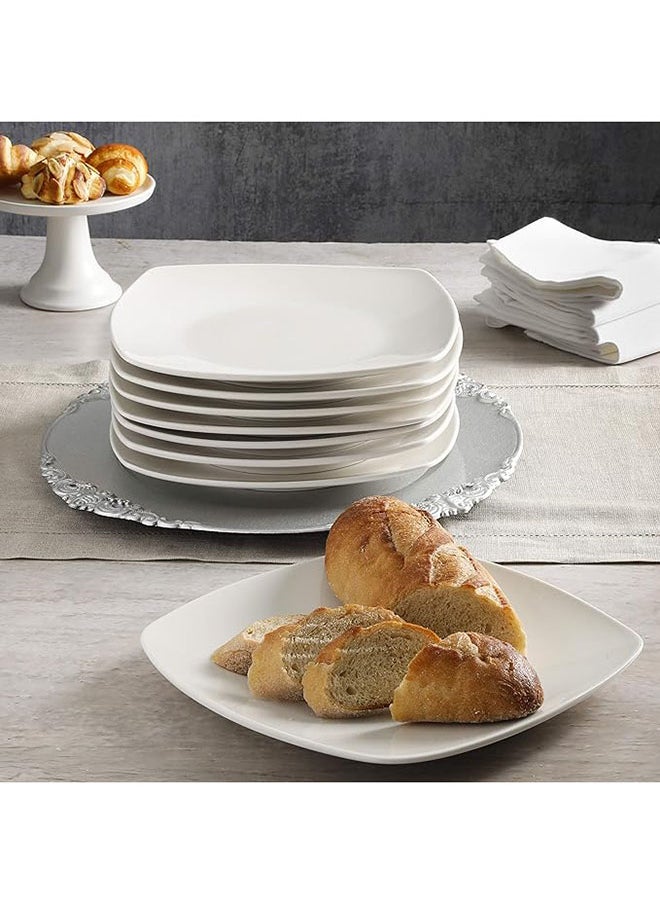 Generic - Home Zen Buffet Dinnerware 8Piece Porcelain Chip And Scratch Resistant Dinner Plate Set White - Image 1