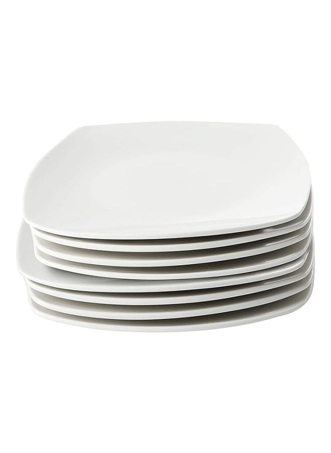 Generic - Home Zen Buffet Dinnerware 8Piece Porcelain Chip And Scratch Resistant Dinner Plate Set White - Image 1