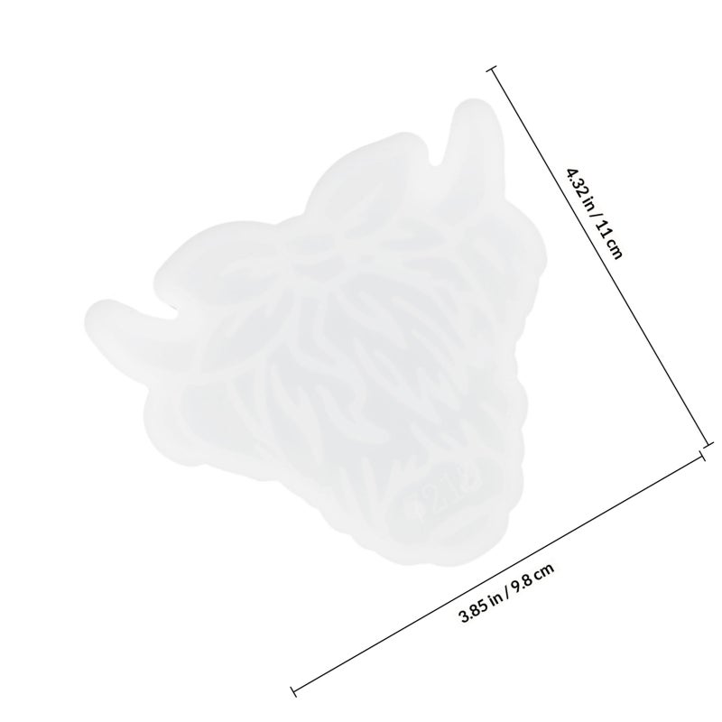 Ox Head Shaped Silicone Mold for Candle Making, DIY Coasters and Soap Crafting - Image 2