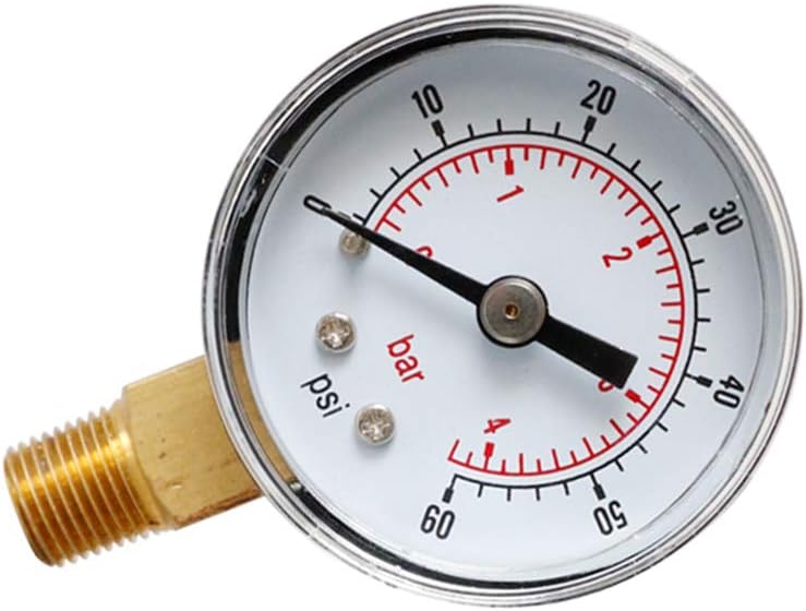 High Accuracy 0 60psi Pressure Gauge Brass Stainless Alloy For Water Oil Professional - Image 5