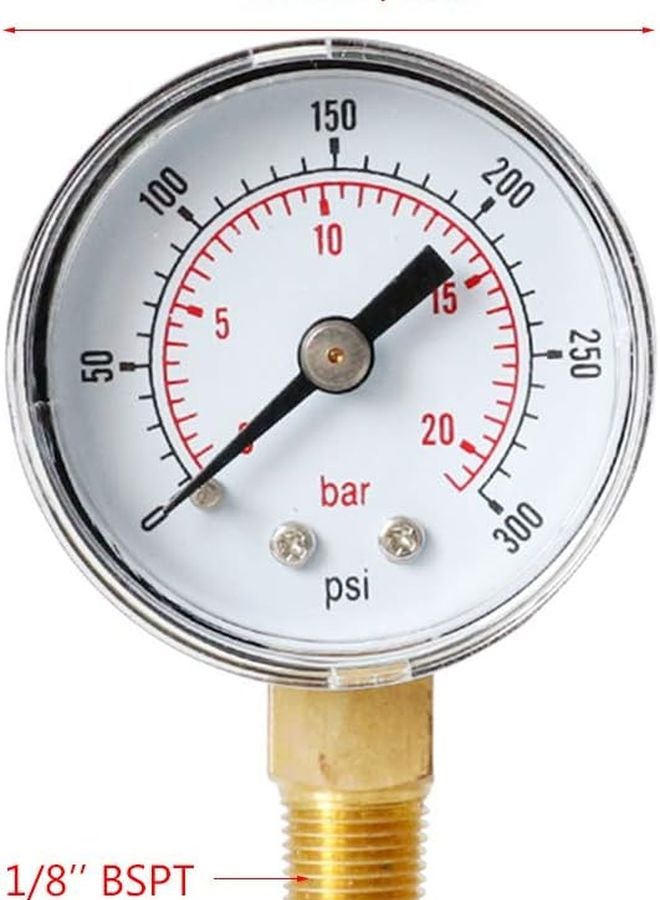 High Accuracy 0 60psi Pressure Gauge Brass Stainless Alloy For Water Oil Professional - Image 4
