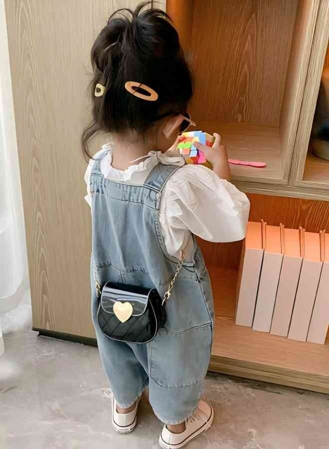 Girl princess small backpack crossbody bag cute handbag BLACK（13*11*6cm） - Image 1