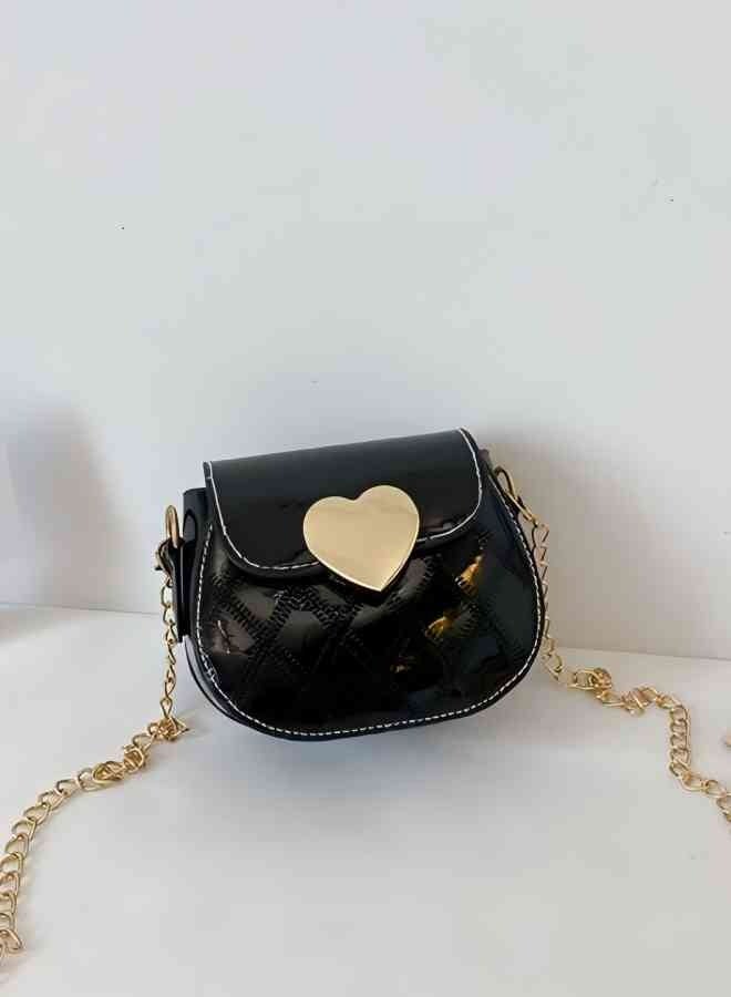 Girl princess small backpack crossbody bag cute handbag BLACK（13*11*6cm） - Image 2