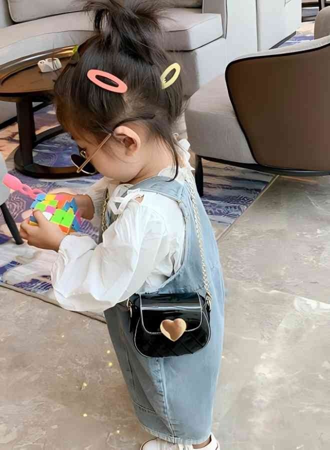 Girl princess small backpack crossbody bag cute handbag BLACK（13*11*6cm） - Image 4