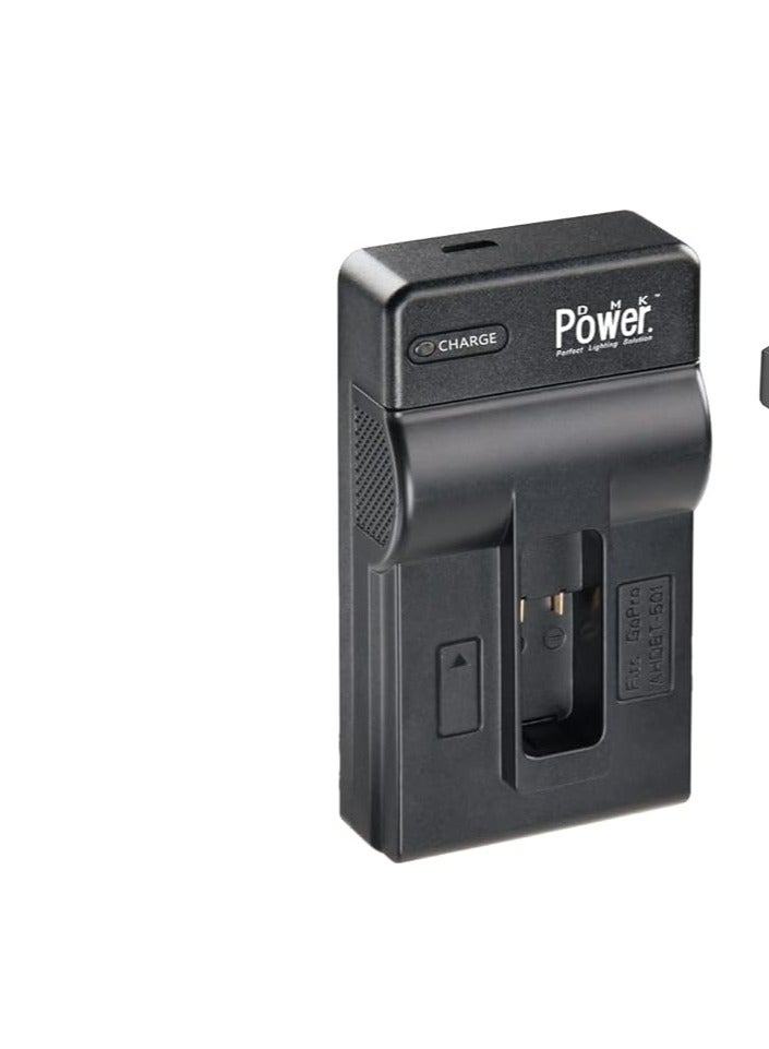 DMK Power DMK Power AHDBT-501 Single Slot USB Battery Charger compatible with HERO 5 Black, HERO 6 Black, HERO 7 Black, HERO 8 Black,HERO 2018 Camera - Image 1
