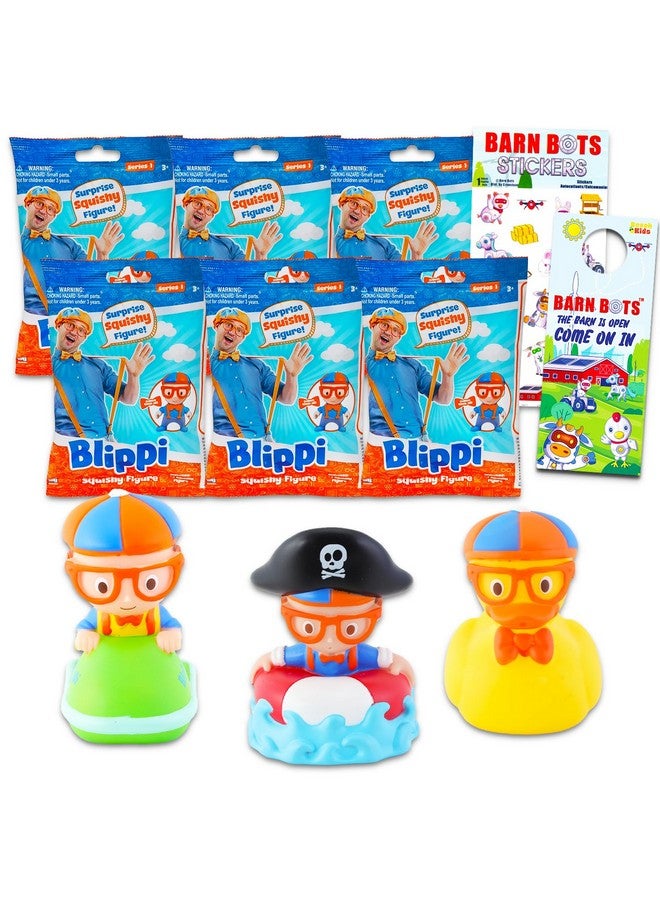 Blippi Blippi Bath Toys Blind Bag Figures Set -- 6 Pack Bundle With Bath Squirter Figures Plus Stickers | Mystery Toy Party Favors for Kids  - Image 1