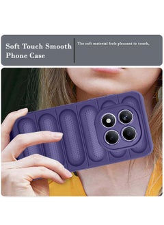 Wtech Xiaomi Redmi Note 14 Pro 5G 2025  Premium Translucent within Air Bag TPU with Band Texture Case Cover - Eggplant Purple  - Image 3
