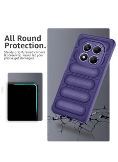 Wtech Xiaomi Redmi Note 14 Pro 5G 2025  Premium Translucent within Air Bag TPU with Band Texture Case Cover - Eggplant Purple  - Image 4