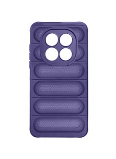 Wtech Xiaomi Redmi Note 14 Pro 5G 2025  Premium Translucent within Air Bag TPU with Band Texture Case Cover - Eggplant Purple  - Image 5