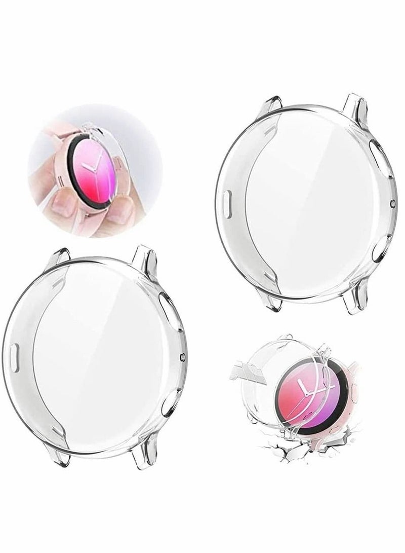 Captaintech Screen Protector Case For Samsung Galaxy Watch Active 2, Soft TPU Bumper Full Around Anti-Scratch Flexible Screen Protector Clear Cover 44 Mm ( 2 Pack ) - Image 1