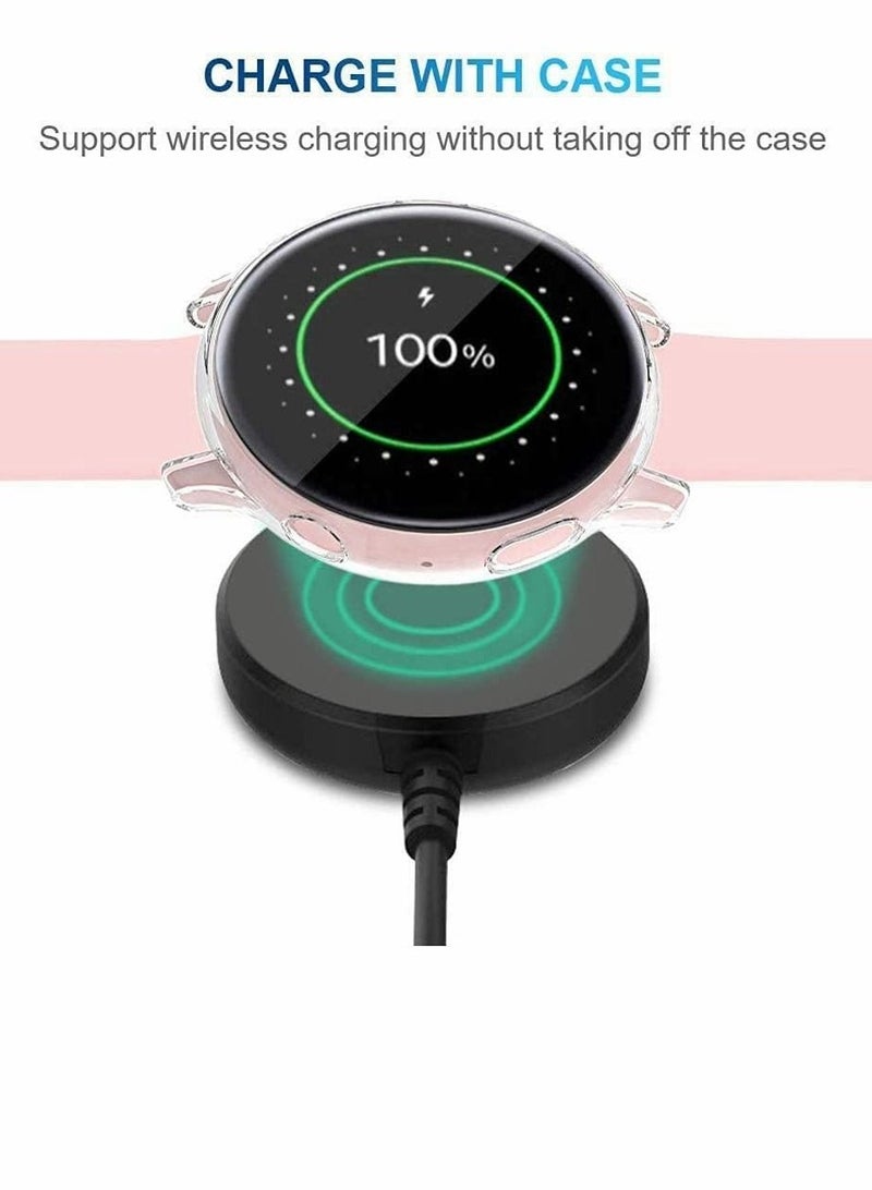 Captaintech Screen Protector Case For Samsung Galaxy Watch Active 2, Soft TPU Bumper Full Around Anti-Scratch Flexible Screen Protector Clear Cover 44 Mm ( 2 Pack ) - Image 5