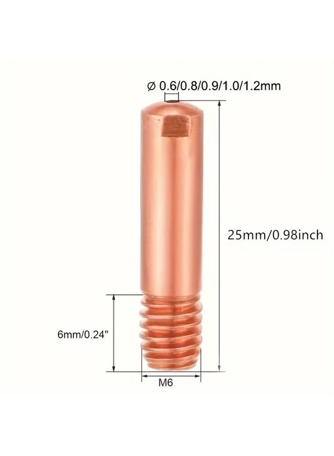 فوهة شعلة اللحام MIG MAG 1 0 مم طرف تلامس نحاسي 10 قطعة - Image 2