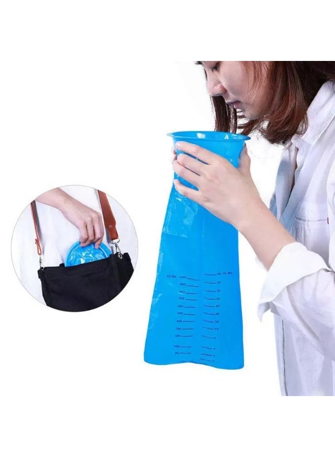 20PCS-Sick Bags Vomit Bags Barf Bags, Disposable Emesis Bag, Aircraft & Car Sickness Bag, Nausea Bags for Travel Motion Sickness, Portable, Leakproof and Puncture-Proof 1000 ml - Image 2