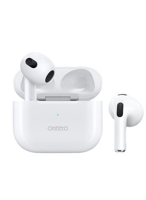 Oteeto OT4 True Wireless Earphone With Hifi Sound Quality Noise Cancellation and Wireless Charging Compatible With iOS Devices
