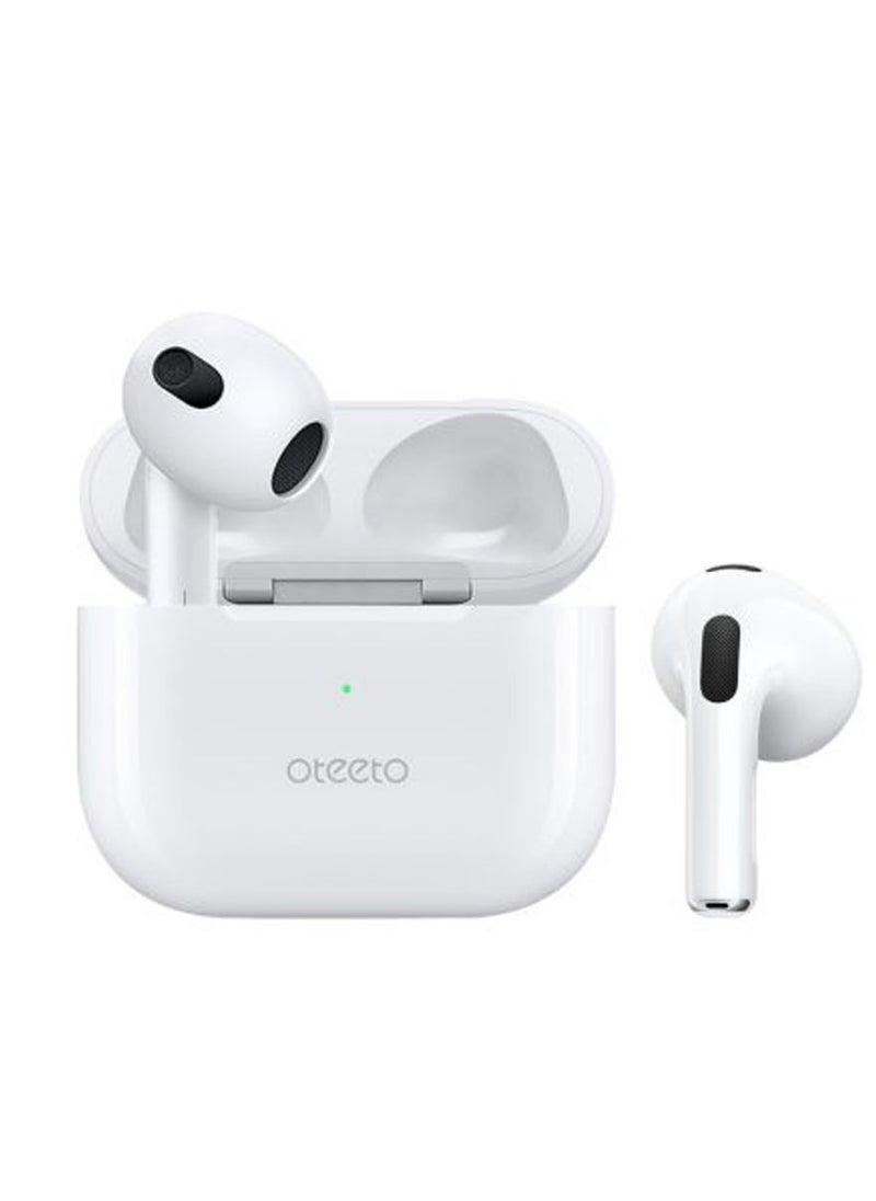 Oteeto OT4 True Wireless Earphone With Hifi Sound Quality Noise Cancellation and Wireless Charging Compatible With iOS Devices