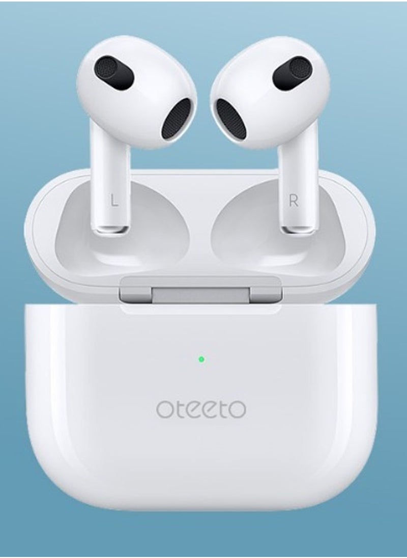 Oteeto OT4 True Wireless Earphone With Hifi Sound Quality Noise Cancellation and Wireless Charging Compatible With iOS Devices