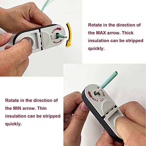 GROWORD Universal Network Wire Stripping Tool for Cat5e, Cat 6, Cat 6a, Cat7, Cat 8 - Professional Coaxial Cable Stripper, And Cutters - Utp, Stp, Sftp Pocket Cable Stripper Tool（White） - Image 2