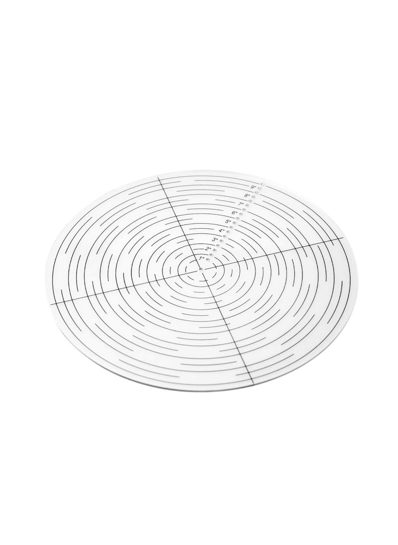 POWERTEC POWERTEC 10" Round Center Finder Tool Compass Acrylic for Irregular Shapes, Drawing Circles on Wood, Poster Board, Plastic, Measuring Tools for Wood Lathe, Woodworking, Carpenter (71421)  - Image 1