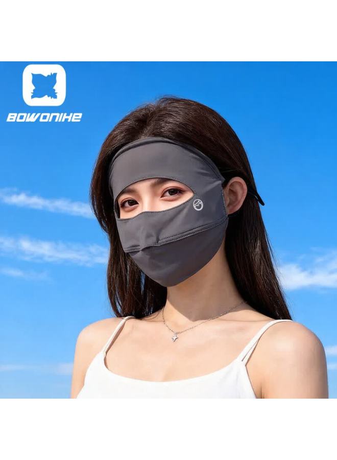 Bwnk Summer Sun Protection Face Mask Ice Silk Uv Protection 50+ Breathable Women's Sunshade Mask