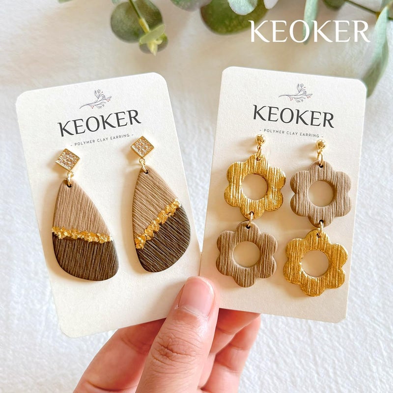 KEOKER Polymer Clay Texture Roller, Polymer Clay Roller for Making Earrings, Like Polymer Clay Texture Sheets, Great Work with Polymer Clay Cutters (Stripe) - Image 3