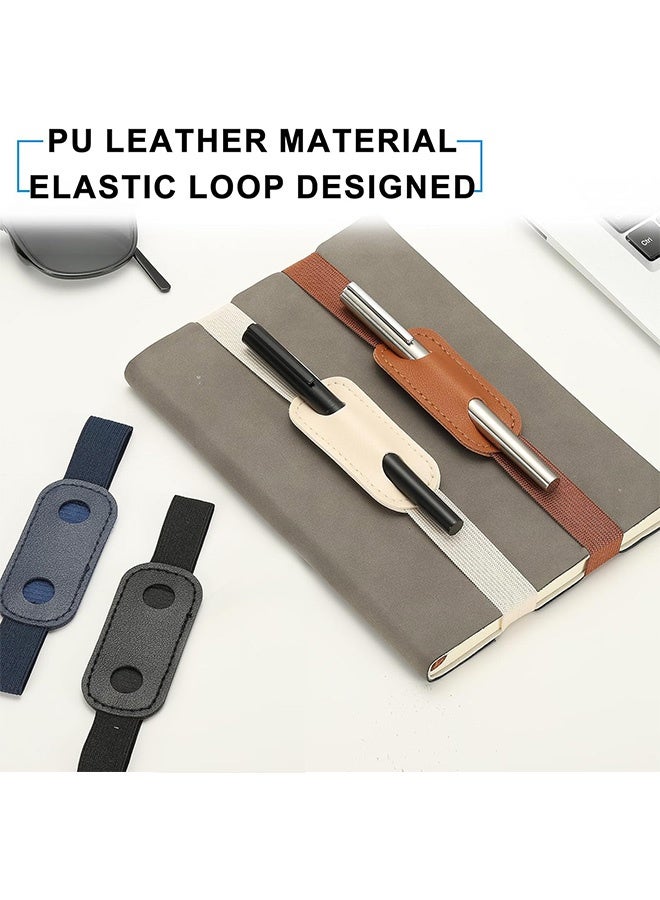 Quantum 8 PCS Leather Pen Holder, Adjustable Pen Loop Holder for Notebook, PU Leather Pen Holder for Tablet Diary Notebook - Image 4