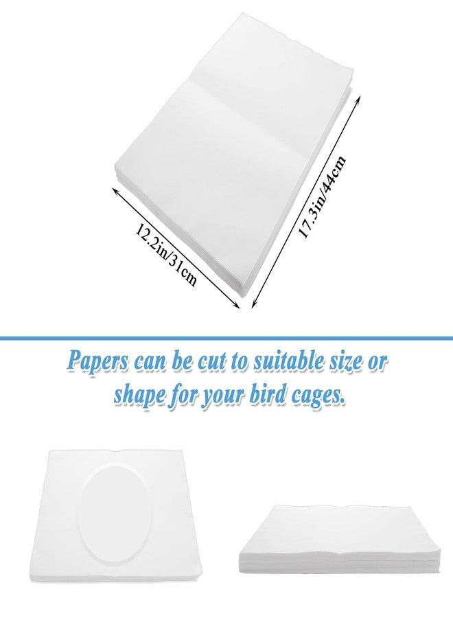 GBACHOOSE 200 Pack Bird Cage Liner Papers, 17x12 Inch Non-Woven Bird Cage Liners Disposable Cage Paper Liners, Precut Absorbent Cushion Pad Mat Accessories for Pet Bird Parrot - Image 2